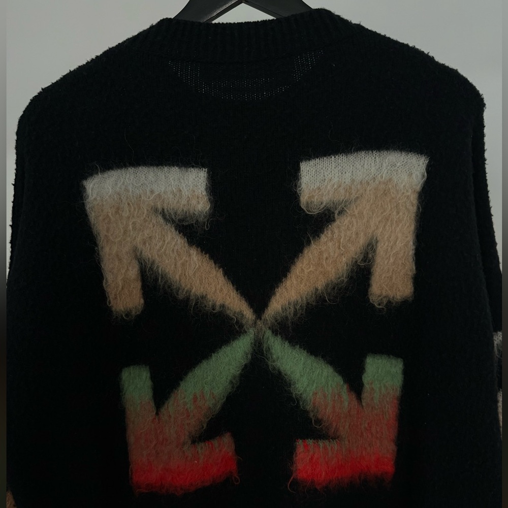 Off-Withe Brushed Wool Sweater - image 7
